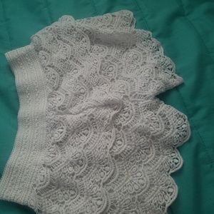 White justice shorts